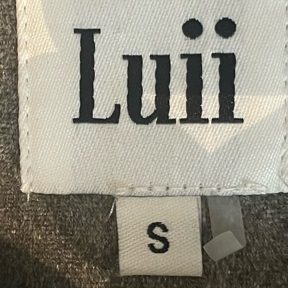 Anthropologie Luii Gray Raw Edge Metal Snaps Academia Prep Coat NWOT Size S - Picture 8 of 11